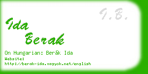 ida berak business card